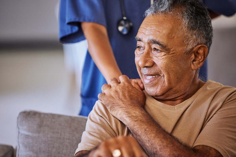 Nurse with patient